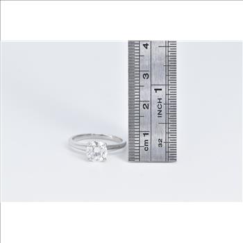 14K 1.35 Ct Diamond Solitaire Classic Engagement White Gold Ring, Size 6.5