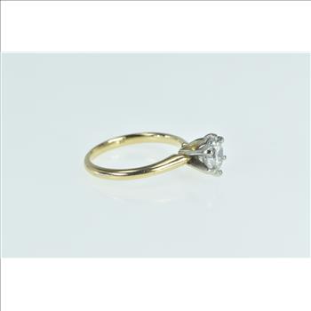 14K 1.39 Ct Diamond Solitaire Classic Engagement Yellow Gold Ring, Size 7.25