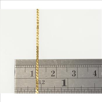 14K 1.3mm Serpentine Link Pressed Fancy Chain Yellow Gold Necklace 15.25
