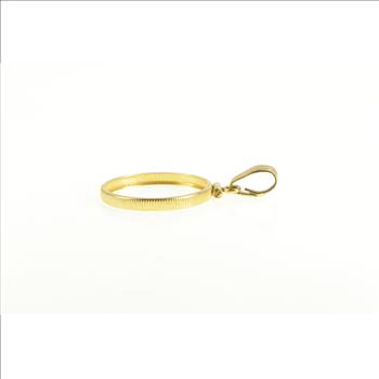 14K 1/4 oz. Gold Panda Coin Holder Bezel Yellow Gold Pendant