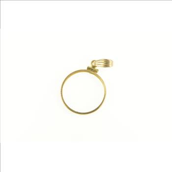 14K 1/4 oz. Gold Panda Coin Holder Bezel Yellow Gold Pendant