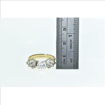 14K 1.44 Ctw Diamond Engagement Wedding Band Set Yellow Gold Ring, Size 7