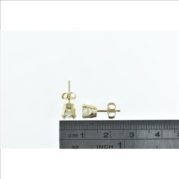 14K 1.47 Ctw Diamond Vintage Solitaire Stud Yellow Gold Earrings