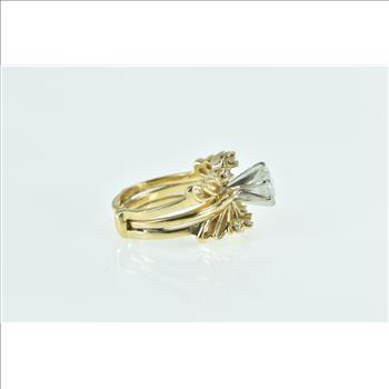 14K 14K 0.85 Ctw Diamond Engagement Bridal Set Yellow Gold Ring, Size 5.5