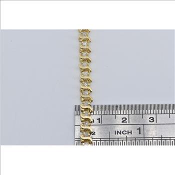 14K 1.50 Ctw Wavy Natural Diamond Classic Tennis Yellow Gold Bracelet 7.25