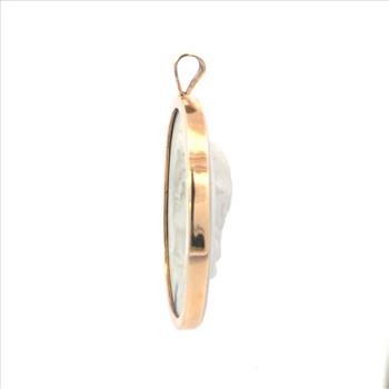 14K 150 Year Staatliche Museen zu Berlin Cameo Oval Yellow Gold Pendant