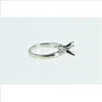 14K 1.53 Ct Radiant Cut Diamond Engagement White Gold Ring, Size 7