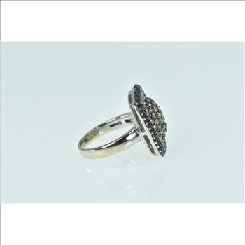 14K 1.69 Ctw Pave Diamond Encrusted Statement White Gold Ring, Size 4.25