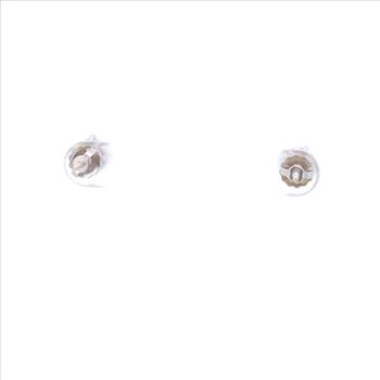 14K 1.83 Ctw Diamond Solitaire Screw Back Stud White Gold Earrings