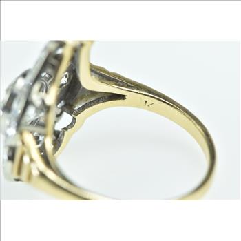 14K 1.83 Ctw OEC Victorian Diamond Engagement Yellow Gold Ring, Size 6