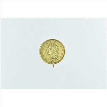 14K 1834 Gold Quarter Eagle $2.50 Coin Yellow Gold Charm/Pendant