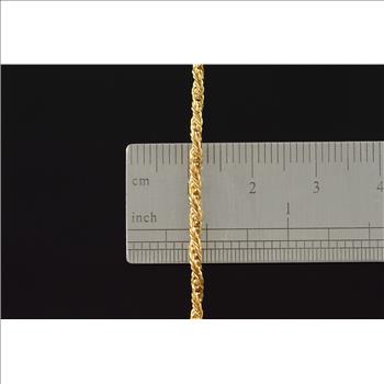 14K 1.8mm Rope Link Chain Yellow Gold Necklace 23.5