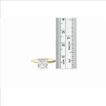 14K 1940's 0.47 Ct Diamond Engagement Yellow Gold Ring, Size 6.75