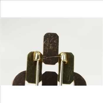 14K 1940's Cartier Sapphire Pyramid Clip Rose Gold Pin/Brooch