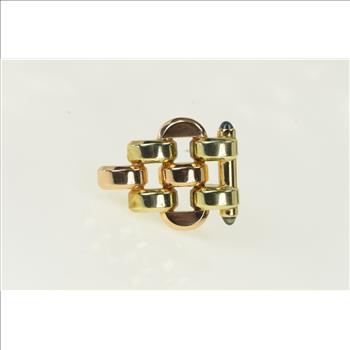 14K 1940's Cartier Sapphire Pyramid Clip Rose Gold Pin/Brooch