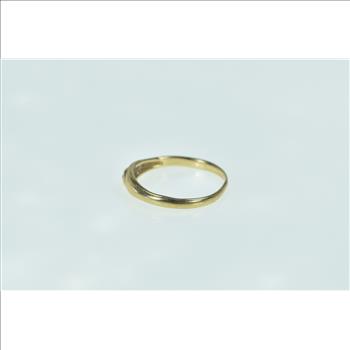 14K 1940's Diamond Childs Baby Band Yellow Gold Ring, Size 2.75