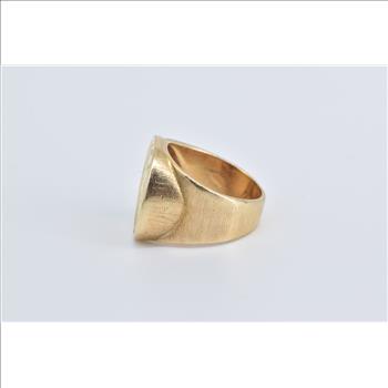 14K 1945 Mexican $2.50 Pesos Coin Statement Yellow Gold Ring, Size 5.25