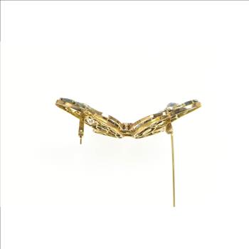 14K 1960's Retro Syn. Opal Butterfly Yellow Gold Pin/Brooch
