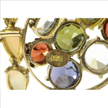 14K 1960's Retro Syn. Opal Butterfly Yellow Gold Pin/Brooch