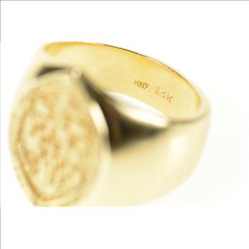 14K 1964 Johns Hopkins University Men's Class Yellow Gold Ring, Size 9.5