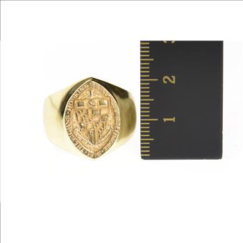 14K 1964 Johns Hopkins University Men's Class Yellow Gold Ring, Size 9.5