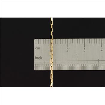 14K 1.9g Fancy Box Link Chain Yellow Gold Necklace 18