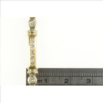 14K 2.00 Ctw Diamond Squared Classic Tennis Yellow Gold Bracelet 7