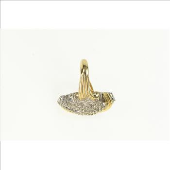 14K 2.00 Ctw Diamond Wavy Cluster Freeform Yellow Gold Ring, Size 6.75
