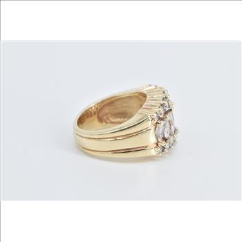 14K 2.00 Ctw Marquise Diamond Graduated Band Yellow Gold Ring, Size 5.75