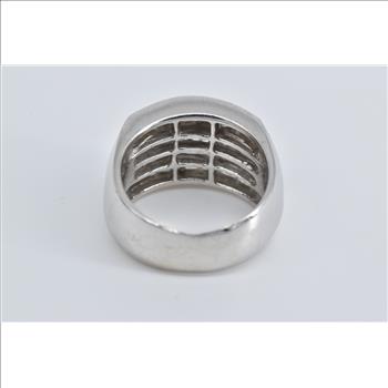 14K 2.00 Ctw Marquise Princess Diamond Band White Gold Ring, Size 5.75