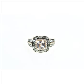 14K 2.14 Ctw LeVian Morganite Diamond Halo Rose Gold Ring, Size 7