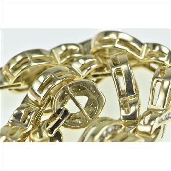 14K 2.35 Ctw Diamond Infinity Vintage Tennis Yellow Gold Bracelet 7.75