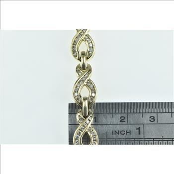 14K 2.35 Ctw Diamond Infinity Vintage Tennis Yellow Gold Bracelet 7.75