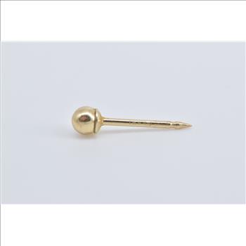 14K 2.8mm Ball Sphere Round Stud Single Yellow Gold Earring