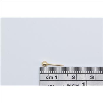 14K 2.8mm Ball Sphere Round Stud Single Yellow Gold Earring