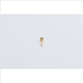 14K 2.8mm Ball Sphere Round Stud Single Yellow Gold Earring