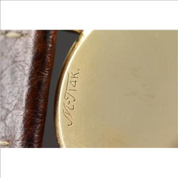 14K 29.2g Mathey Tissot Vintage Wrist Watch Yellow Gold