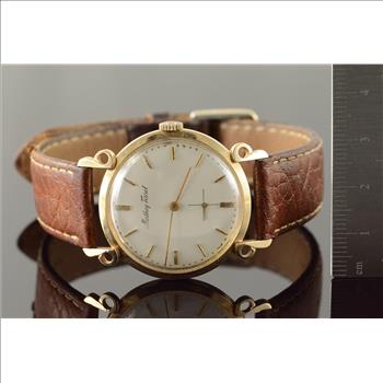 14K 29.2g Mathey Tissot Vintage Wrist Watch Yellow Gold