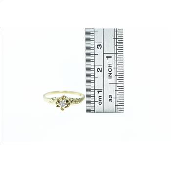 14K 2.9mm Vintage Solitaire Engagement Yellow Gold Ring, Size 6