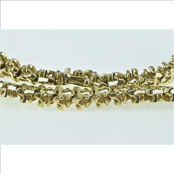 14K 3.00 Ctw Round Diamond Classic Wavy Tennis Yellow Gold Bracelet 7