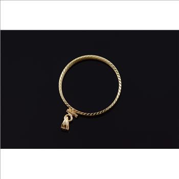 14K 30mm Classic Coin Bezel Yellow Gold Charm/Pendant