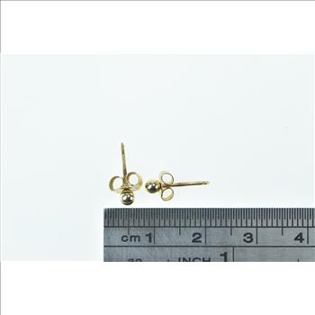 14K 3.0mm Vintage Ball Sphere Classic Stud Yellow Gold Earrings