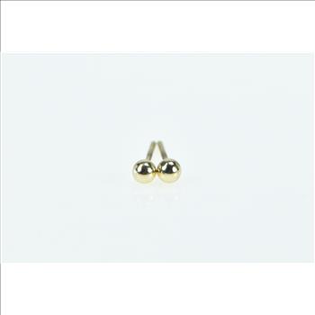 14K 3.0mm Vintage Ball Sphere Classic Stud Yellow Gold Earrings