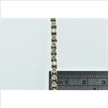 14K 3.24 Ctw Vintage Diamond Classic Tennis Yellow Gold Bracelet 7