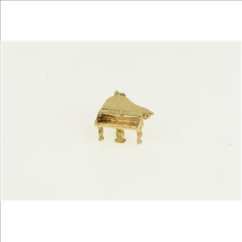 14K 3D Articulated Concert Grand Piano Instrument Yellow Gold Charm/Pendant