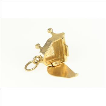 14K 3D Articulated Grand Piano Musical Instrument Yellow Gold Charm/Pendant