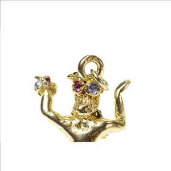 14K 3D Articulated Hawaiian Hula Dancer Chain Yellow Gold Charm/Pendant