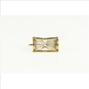 14K 3D Articulated Hourglass Time Symbol Yellow Gold Charm/Pendant