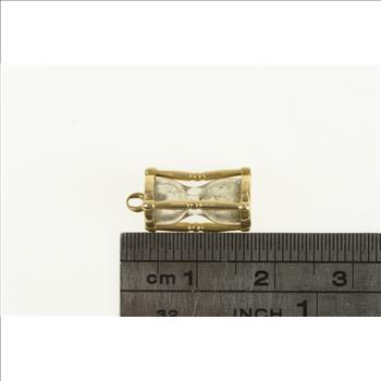 14K 3D Articulated Hourglass Time Symbol Yellow Gold Charm/Pendant