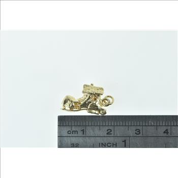14K 3D Articulated Nursery Rhyme Old Lady Shoe Yellow Gold Charm/Pendant